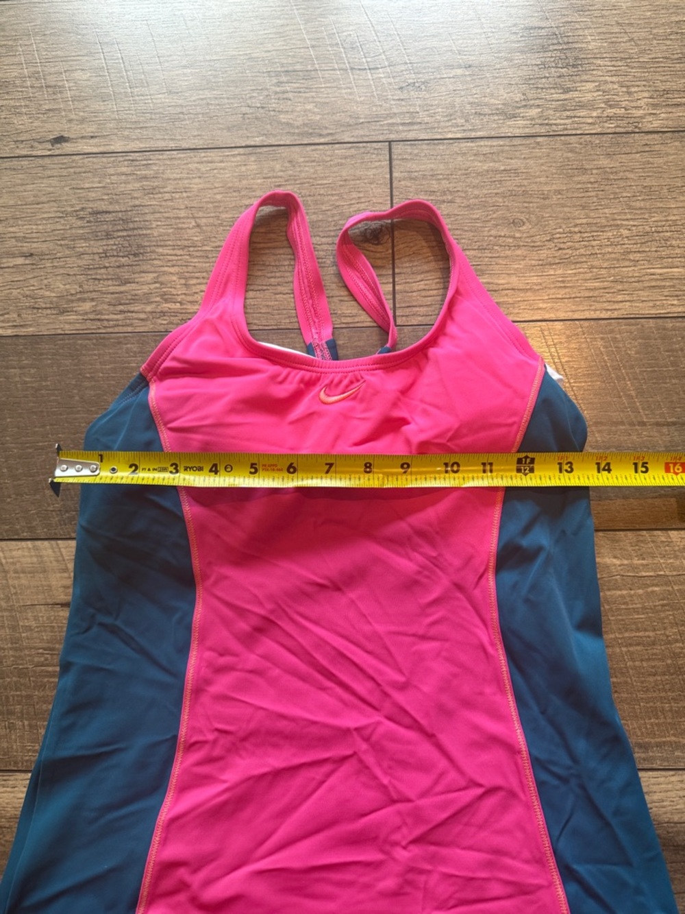 Nike Hot Pink and Teal Athletic Tankini Set - Picture 9 of 11